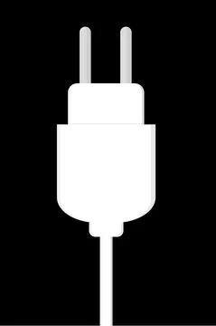 A plug input to the socket for electronics white 스톡 일러스트