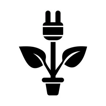 Plug, leaf, plant, tree, eco plug, plug with leaf icon Stock Illustration