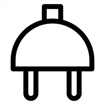 Plug line icon vector illustration isolated on white background Stock Illustration