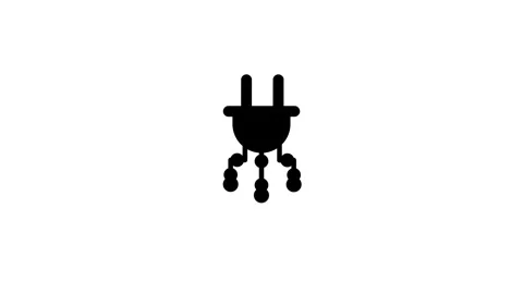 Plug or connector network icon animation isolated on white background Stock Footage 338428673