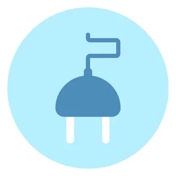 Plug Or Socket Icon On Blue Background Stock Illustration