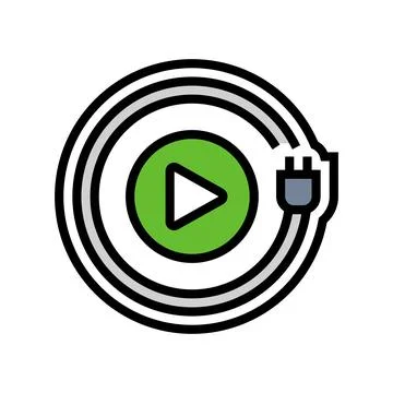 Plug play color icon vector illustration 스톡 일러스트