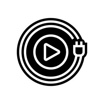 Plug play glyph icon vector illustration Stock Illustration