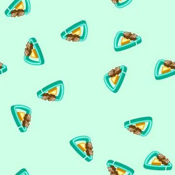 Plug play isometric icon seamless pattern Stock Illustration