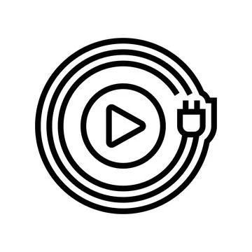 Plug play line icon vector illustration Stockillustratie