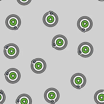 Plug play vector seamless pattern Illustrazione stock