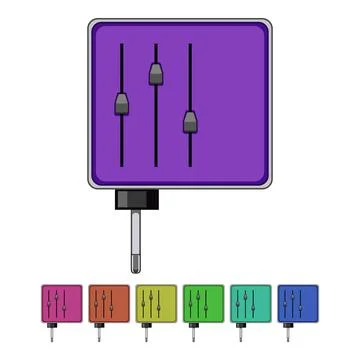 Plug power adapter cartoon vector graphic Stock Illustration