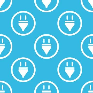 Plug sign blue pattern Illustrazione stock