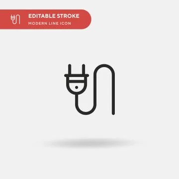 Plug Simple vector icon. Illustration symbol design template for web mobile U 스톡 일러스트