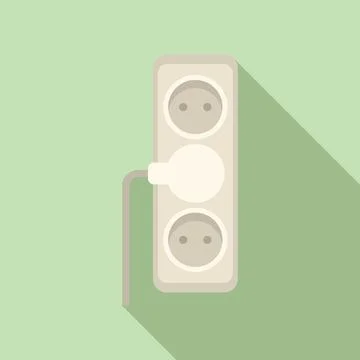 Plug smart consumption icon flat vector. Money resource Stock Illustration