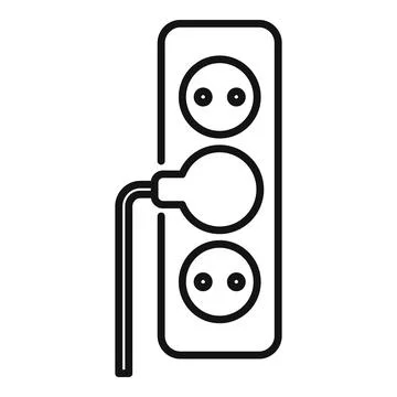 Plug smart consumption icon outline vector. Money resource Stock Illustration