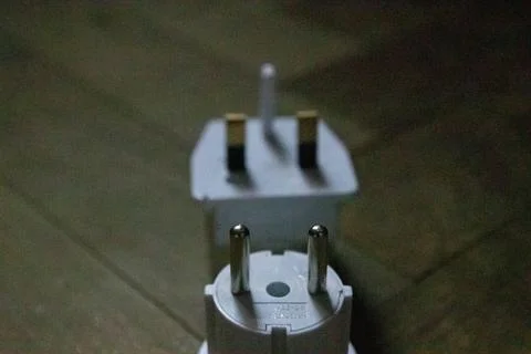 Plug socket adapter close up Stock Photos