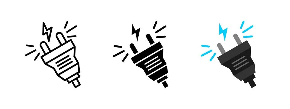 Plug socket electric icon. Power connection vector illustration. Electricit.. イラスト素材