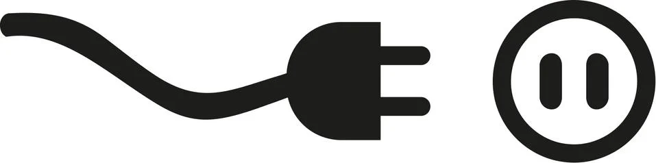Plug with socket icon Illustrazione stock