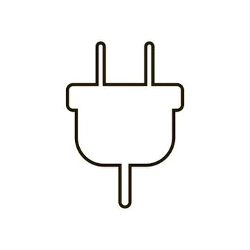 Plug for socket icon in trendy flat style isolated. Illustration eps 10. Stock Illustration
