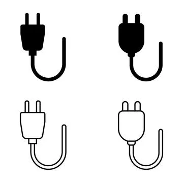 Plug socket icon vector Illustrazione stock