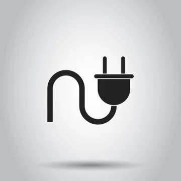 Plug socket icon. Vector illustration on isolated background. Business concep Illustrazione stock