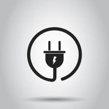 Plug socket icon. Vector illustration on isolated background. Business concep Stock Illustration