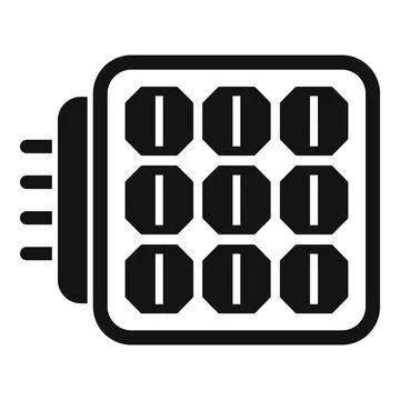Plug solar panel icon simple vector. Fixture module Stock Illustration