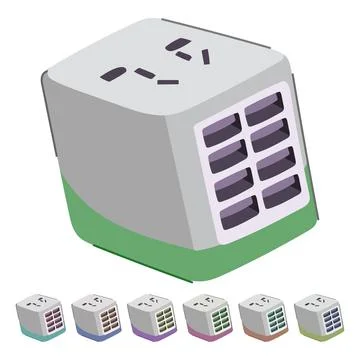 Plug travel adapter vector cartoon graphic Illustrazione stock