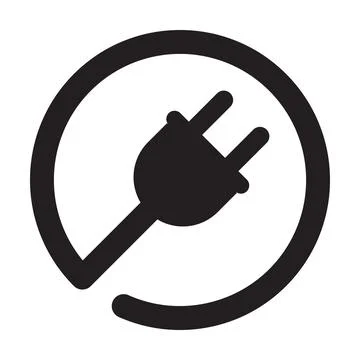 Plug in vector icon for graphic design, logo, web site, social media, mobile 스톡 일러스트