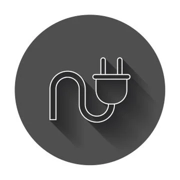 Plug vector icon in line style. Stockillustratie