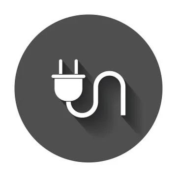 Plug vector icon. Power wire cable. イラスト素材