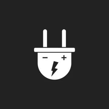 Plug vector icon. Power wire cable flat illustration. イラスト素材
