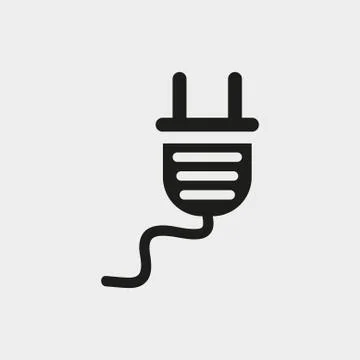 Plug vector icon stock vector illustration flat design 스톡 일러스트