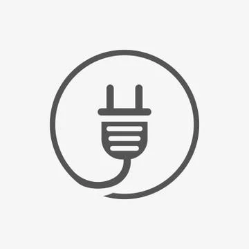 Plug vector icon stock vector illustration flat design イラスト素材