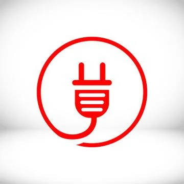Plug vector icon stock vector illustration flat design イラスト素材