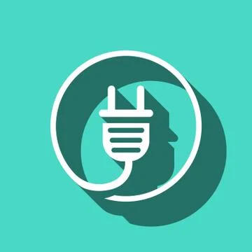 Plug vector icon stock vector illustration flat design 库存插图