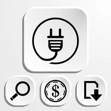 Plug vector icon stock vector illustration flat design 스톡 일러스트