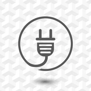 Plug vector icon stock vector illustration flat design Stockillustratie