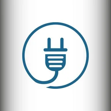 Plug vector icon stock vector illustration flat design Illustrazione stock