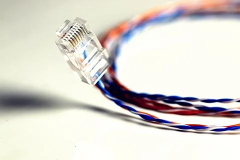 Plug wire color lan Stock Photos