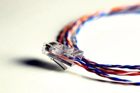 Plug wire color lan Stock Photos