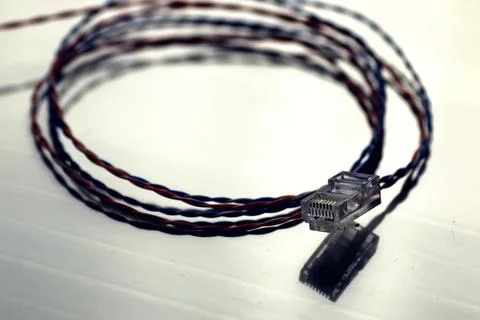 Plug wire color lan Stock Photos