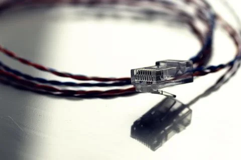 Plug wire color lan Stock Photos