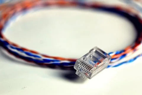 Plug wire color lan Stock Photos