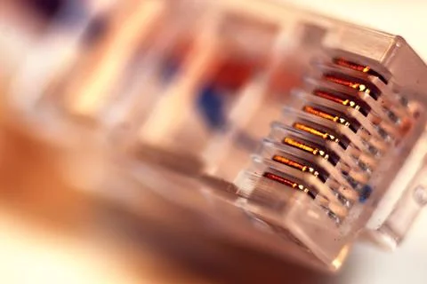Plug wire color lan Stock Photos