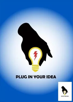 Plug in your idea, creativity and solution Stock Illustration
