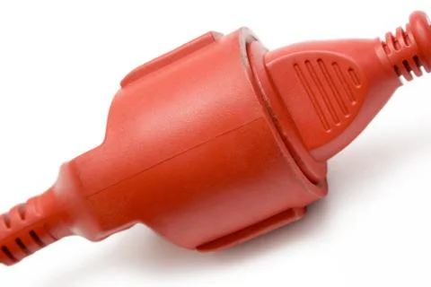 Plugged Isolated on a White Background Foto stock