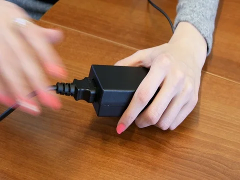 Plugging and Unplugging and  Cable Stock Footage 72274140