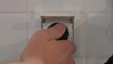 Plugging and Unplugging an Electrical Plug from Wall Socket – Close-Up Stock Footage 345204081
