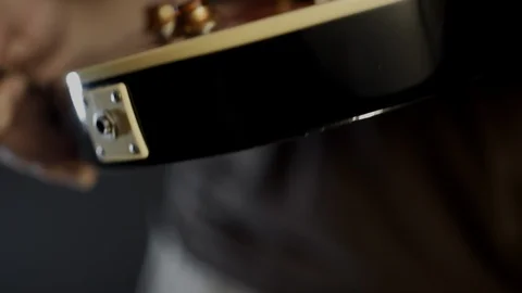 Plugging in Electric Guitar Stock Footage 112097311