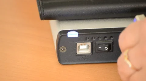 Plugging The External Hard Drive Vídeo Stock 49333035