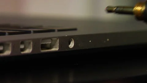 Plugging Headphones into Laptop Stock Footage 144420884