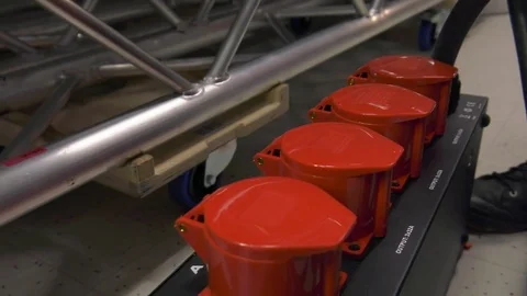 Plugging high power, three-phase electric power Stock-Footage 84507853