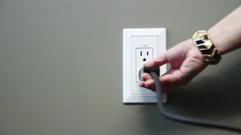 Plugging in an outlet 스톡 동영상 45838956
